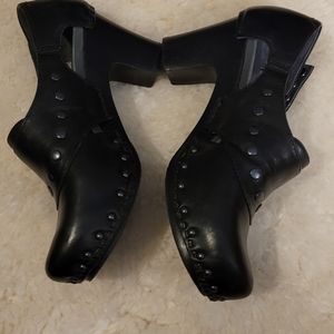 Dansko Leather Studded Clogs